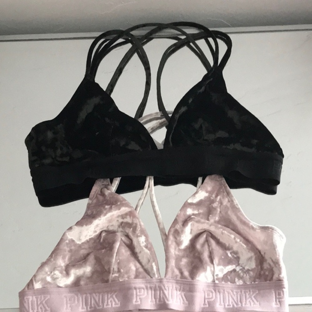 PINK Velvet Bralettes Bundle